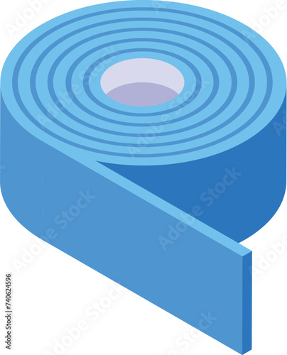 Kinesio tape belt roll icon isometric vector. Health sport. Support elastic