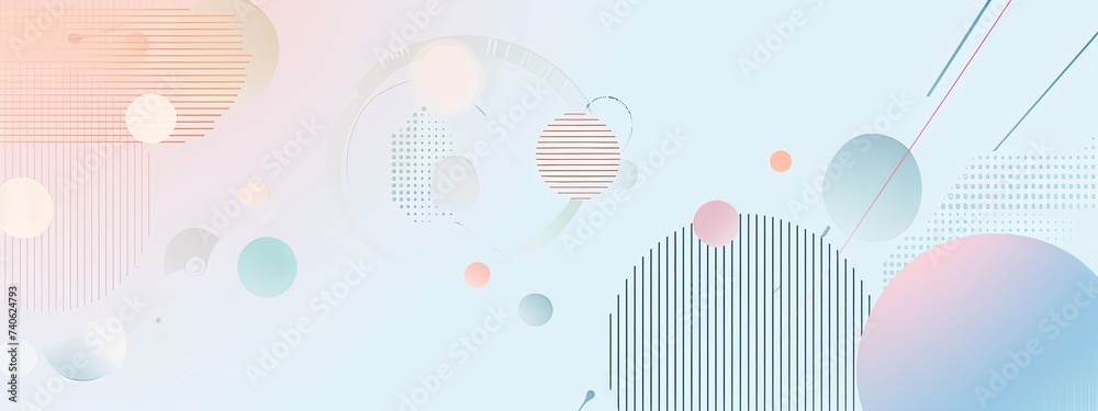 abstract pattern template backdrop background of minimal pastel circle complex line chaos shape line and dot abstract background