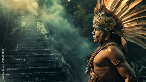 4K video clip hd aspect ratio 16:9.The Maya civilization was a Mesoamerican civilization that existed from antiquity to the early modern period. photo