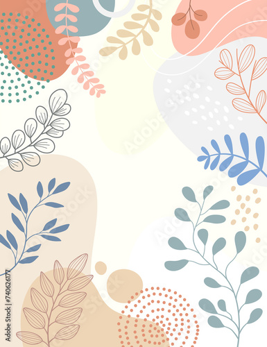 Design banner frame flower Spring background with beautiful. flower background for design. Colorful background with tropical plants. © donnaya92