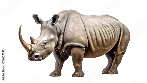 Rhino isolated on white transparent background