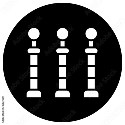 Bollards Vector Icon Design Illustration