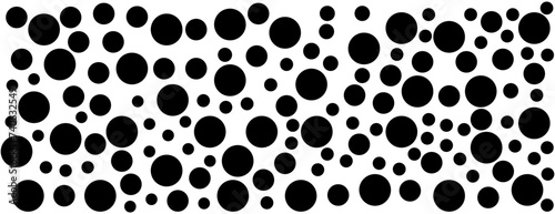 Black Bubbles soda seamless pattern. white color soap texture.