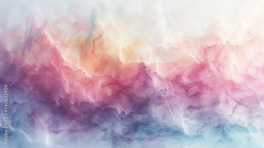  Dreamy Pink and Purple Watercolor Background
