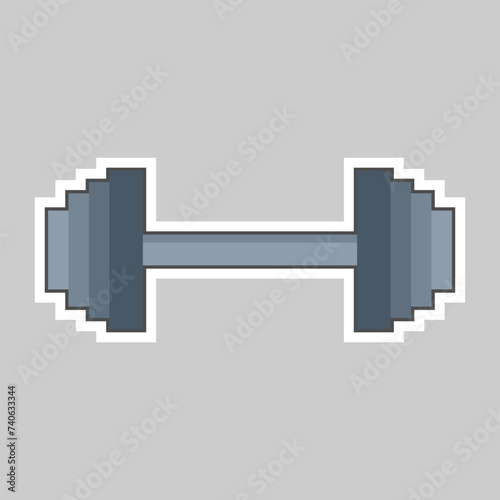 Barbell weights isolated on gray background. Gym body builder