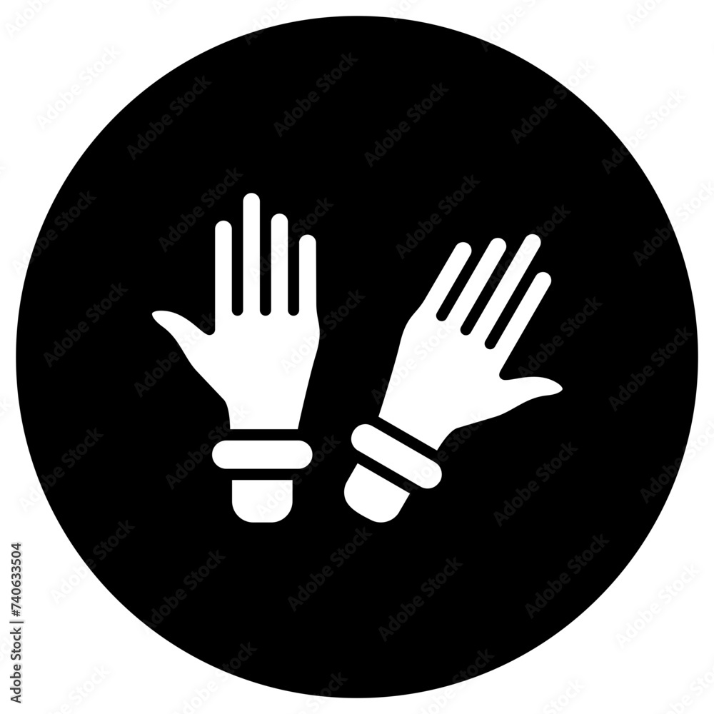Fototapeta premium Gloves Vector Icon Design Illustration