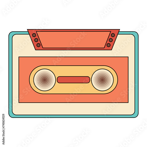 Audio cassette tape retro. Mix tape retro cassette