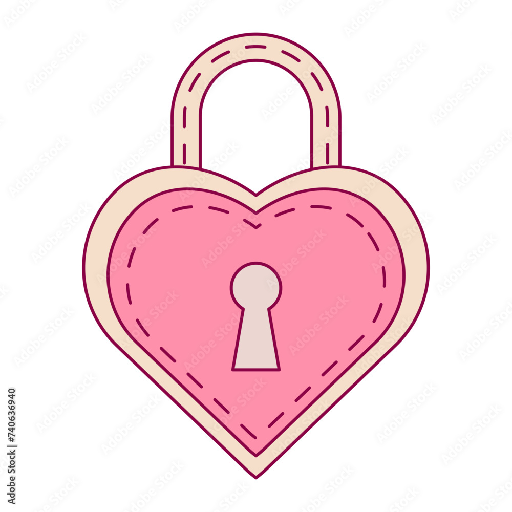 Love locked heart shape padlock isolated on a white background Love locked heart shape padlock isolated on a white background