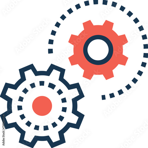 An icon of creative process flat design 