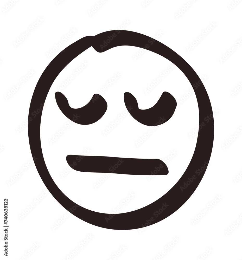 Hand drawn smile. Doodle emotion face. Freehand vector cute emoticon Hand drawn smile. Doodle emotion face. Freehand vector cute emoticon
