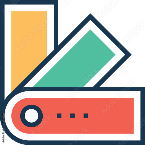 Icon of swatches flat vector 