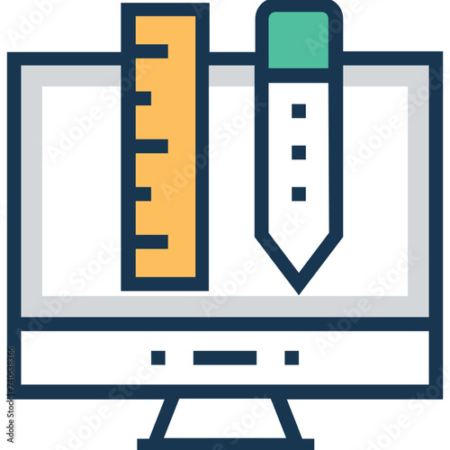An illustration icon flat vector 