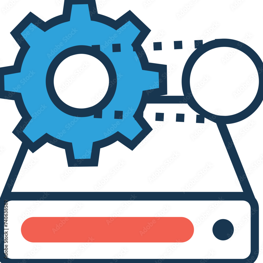 An icon of data management flat design An icon of data management flat design