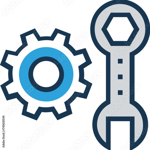 Modern flat icon of creative service