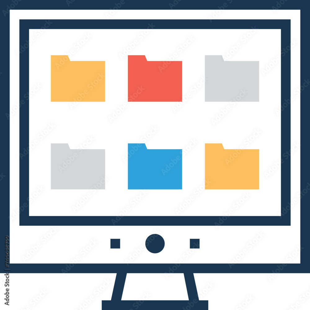 An icon of folder flat vector 