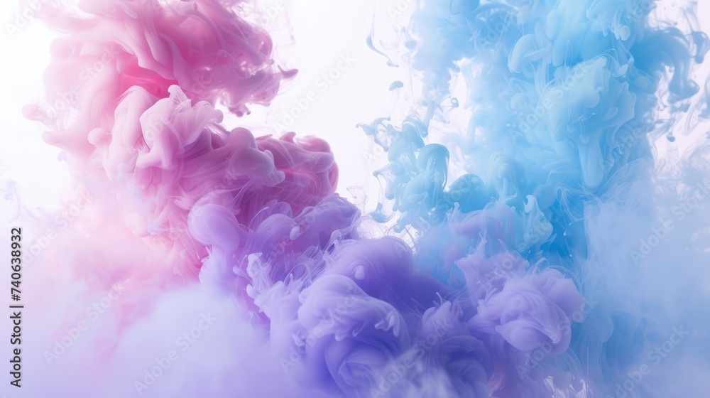 Fototapeta premium Color smoke cloud blending abstract, texture for backgrounds, Generative AI