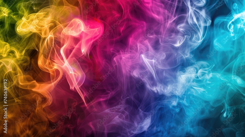 Fototapeta premium Color smoke cloud blending abstract, texture for backgrounds, Generative AI