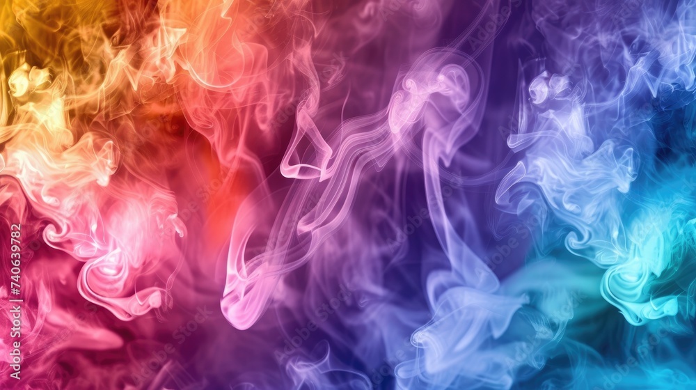 Color smoke cloud blending abstract, texture for backgrounds, Generative AI