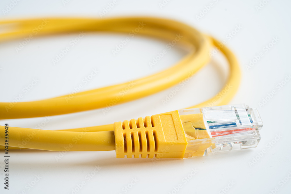 Ethernet cable for connect to wireless router link to internet service provider internet network. Ethernet cable for connect to wireless router link to internet service provider internet network.