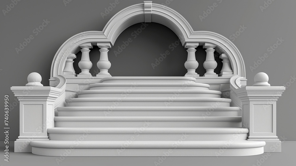3d illustration empty podium with abstact background very realistic front view mock up 3d illustration empty podium with abstact background very realistic front view mock up
