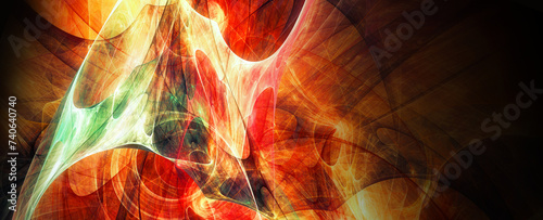 Dark color abstract background. Bright future banner. Fractal artwork for creative graphic design