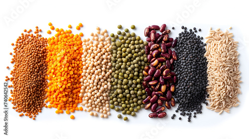 Mix legumes cereals beans peas lentils barley spel, Generative Ai