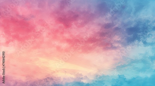 A serene watercolor sky texture background, blending soft hues of dawn or dusk, embodying the fluid and peaceful transition of day to night.