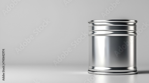 Mockup aluminum metal food can canned food storage container packaging product template, Generative Ai