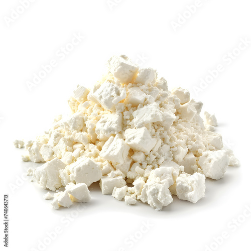 Cottage Cheese isolated on white background