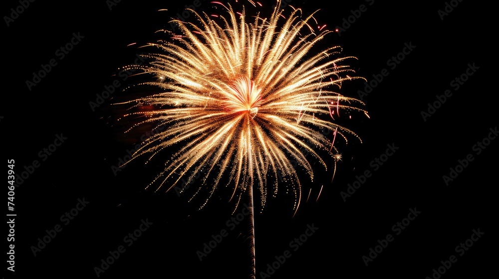 Firework with dark background, abstract, texture for backgrounds, Generative AI