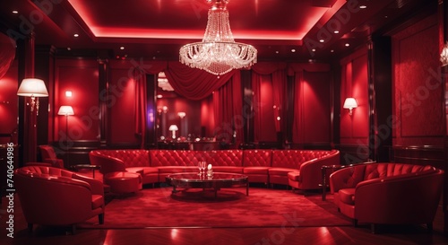 VIP room in a night elite club, luxury room, exclusive