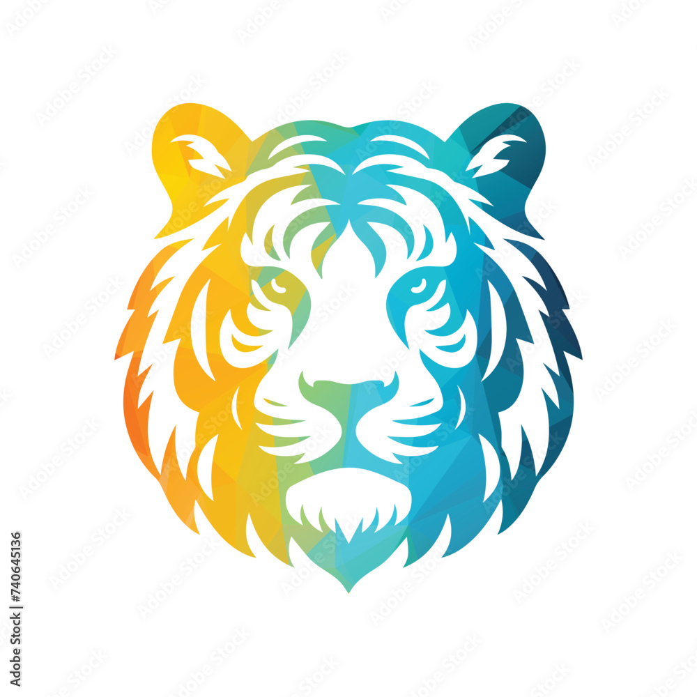 Roaring tiger logo design vector illustration Roaring tiger logo design vector illustration