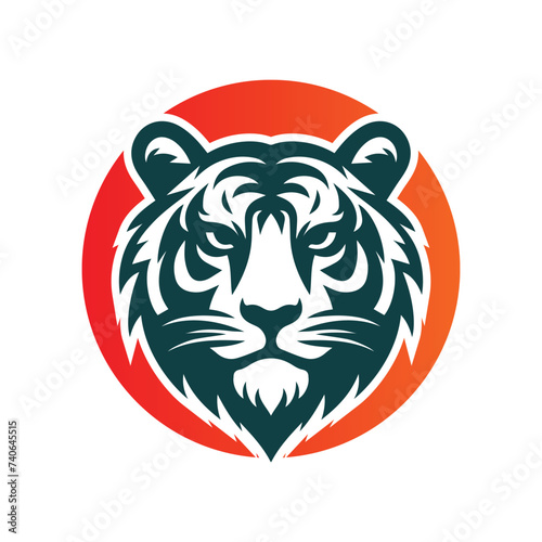 Fototapeta Naklejka Na Ścianę i Meble -  Roaring tiger logo design vector illustration