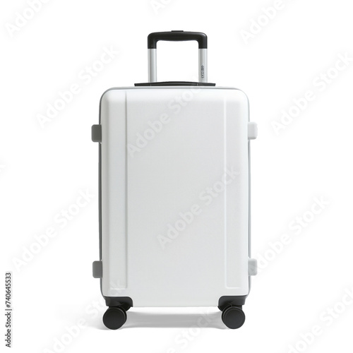 A minimalist travel suitcase in a professional image on a Transparent background