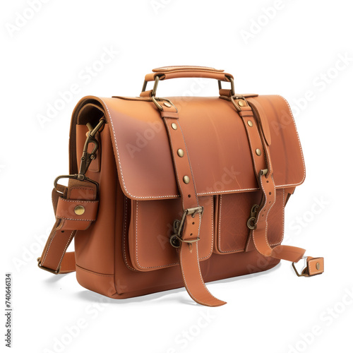 The Sojourner Satchel, a stylish and functional travel accessory, Transparent background photo