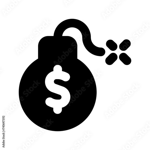 debt glyph icon
