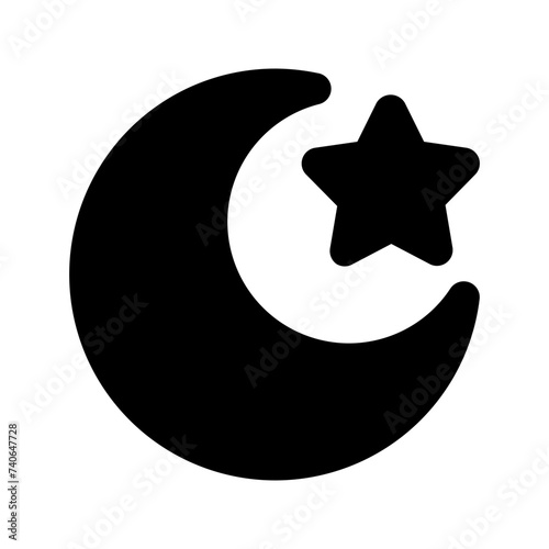 Canvas Print islam glyph icon
