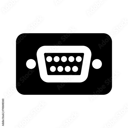 vga port glyph icon