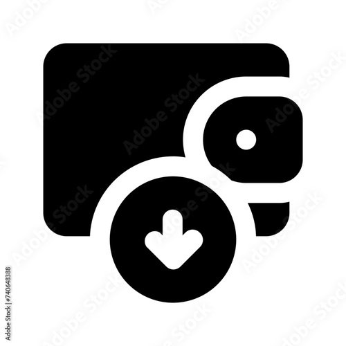 withdraw glyph icon