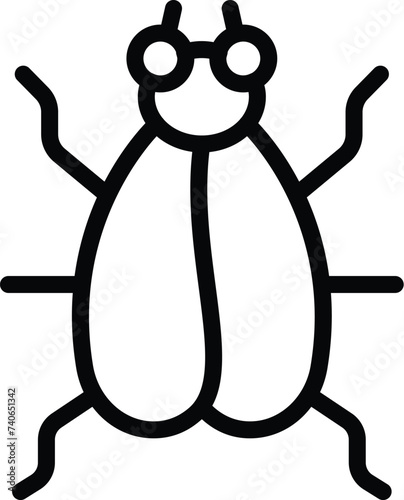 Creature tsetse icon outline vector. Dangerous insect. Mosquito wings