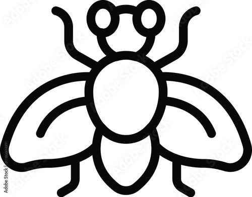 Bait bee insect icon outline vector. Tsetse fly. Dangerous tik buzz photo