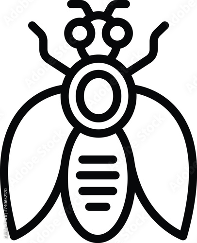Wings insect icon outline vector. Tsetse fly. Mosquito animal wings