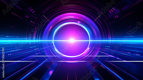 Artificial intelligence background, 3D image of modern technology, holographic digital earth technology screen background