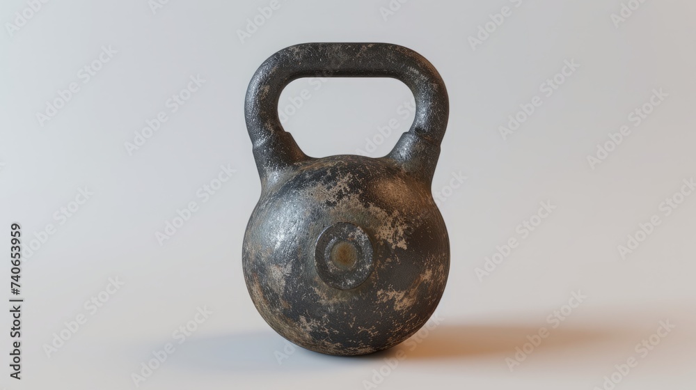 Fototapeta premium kettlebell on white background.