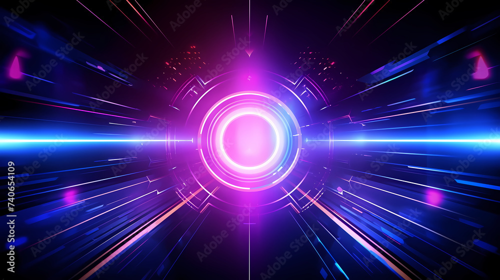 Artificial intelligence background, 3D image of modern technology, holographic digital earth technology screen background