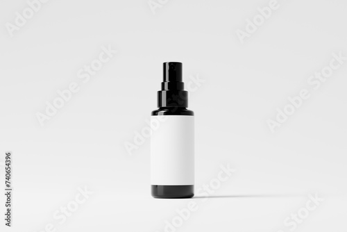 cosmetic branding mockup set featuring a spray bottle and a pump bottle. photo