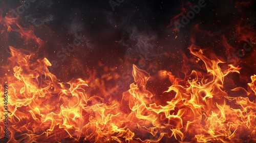 Dynamic Burning Fire Texture for Intense and Warm Backgrounds