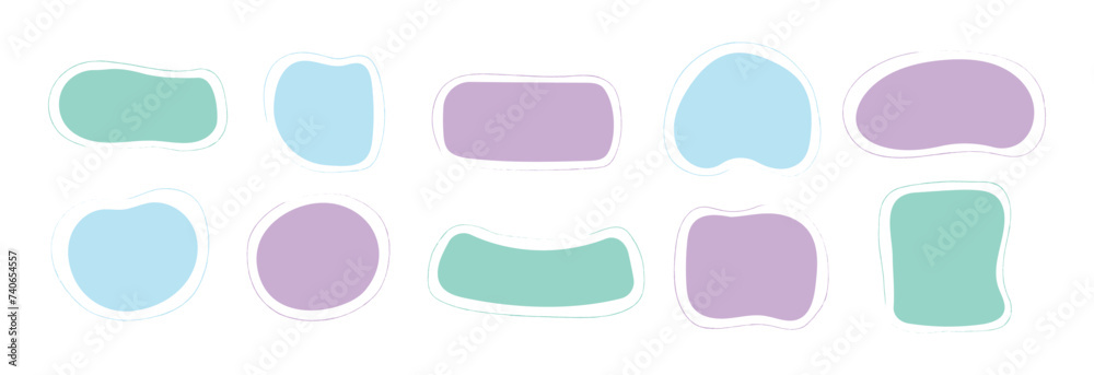 Set of color hand drawn textbox frames Doodle style Vector illustration isolated on white background Set of color hand drawn textbox frames Doodle style Vector illustration isolated on white background
