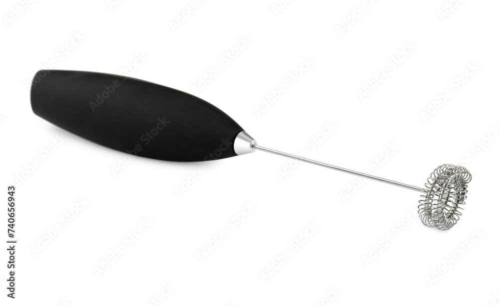 One milk frother wand isolated on white