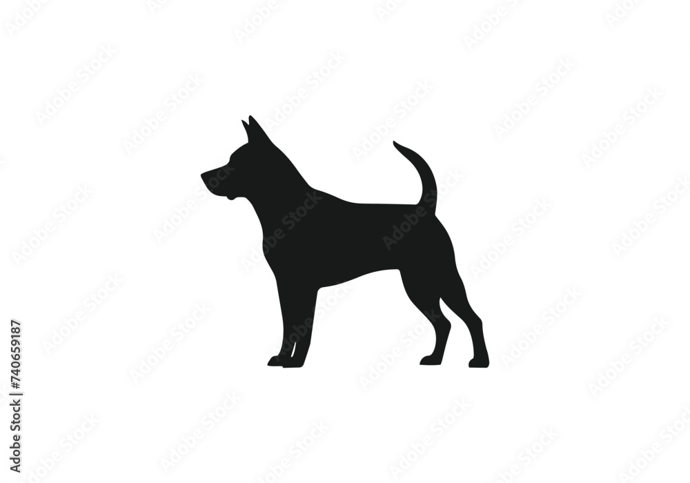 Logo of Bull dog icon vector silhouette isolated design